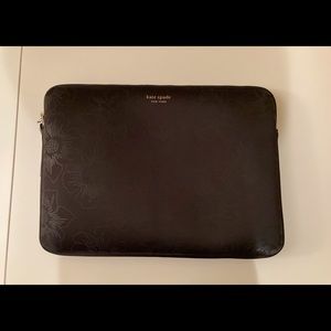 Kate Spade Black Floral Computer Case